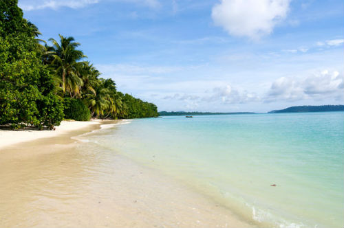 Playa de Radhanagar en la isla de Havelock India